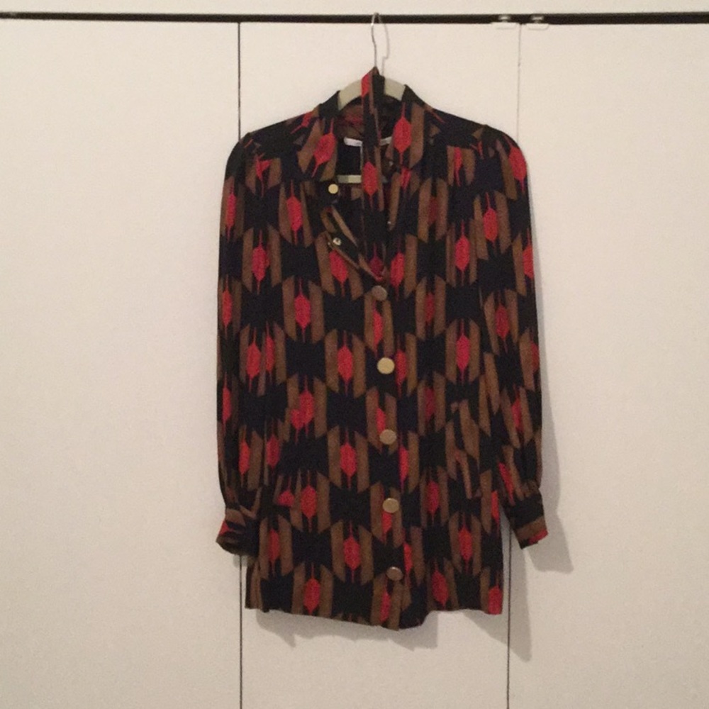 Dvf shirt dress with tie at waist